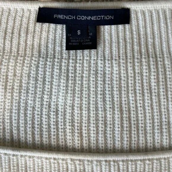 NWT FRENCH CONNECTION Juliet Mozart Caballo Puff Sleeve Sweater 100% cotton - Picture 8 of 9